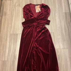 Naked Wardrobe All velvet everything jumpsuit